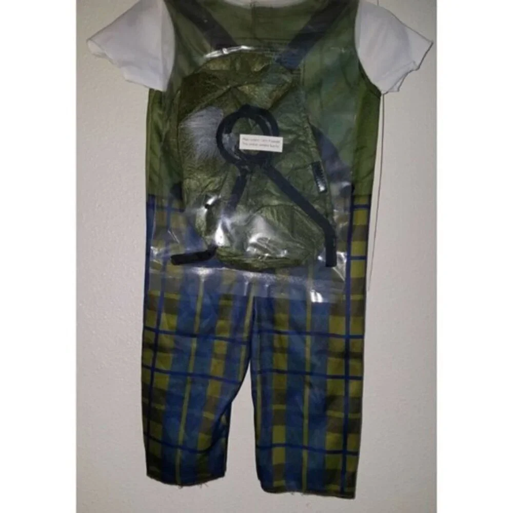 NEW Grandpa Halloween Costume Baby Boy 6-12 Months Jumpsuit Hat With Glasses
